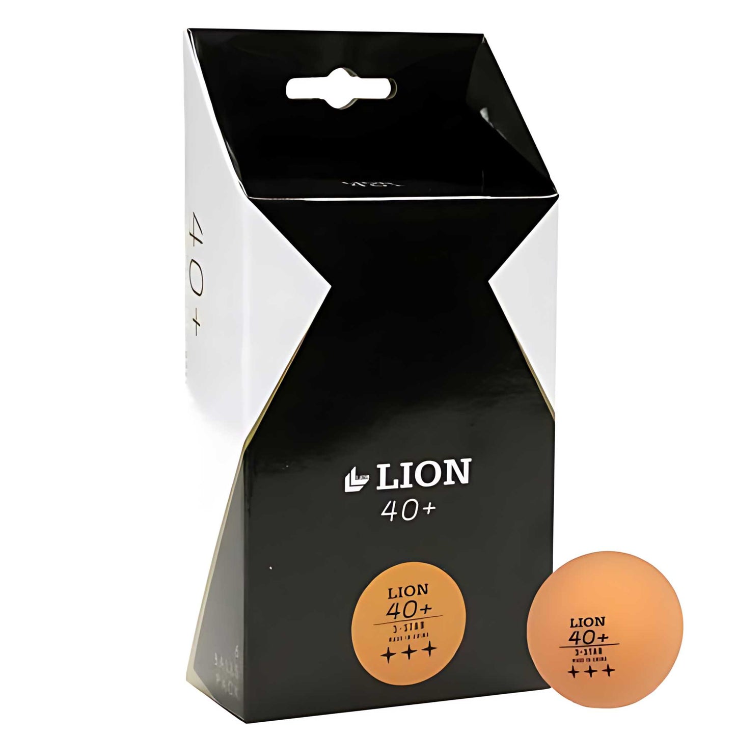 Lion® 3-Star 40+ Table Tennis Balls, Orange, 6pk