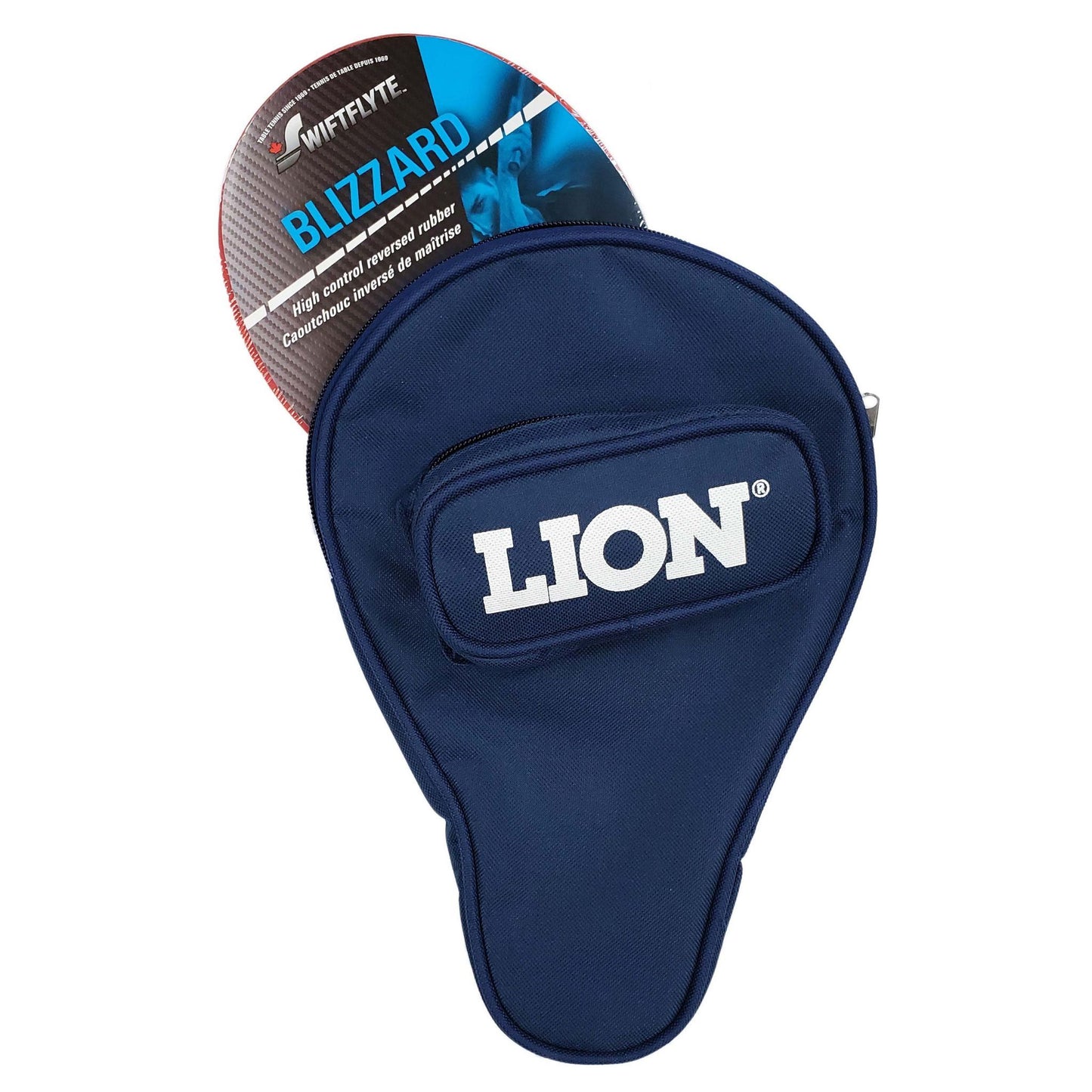 Swiftflyte Lion® Blizzard Table Tennis Racket, Case and Ball Set
