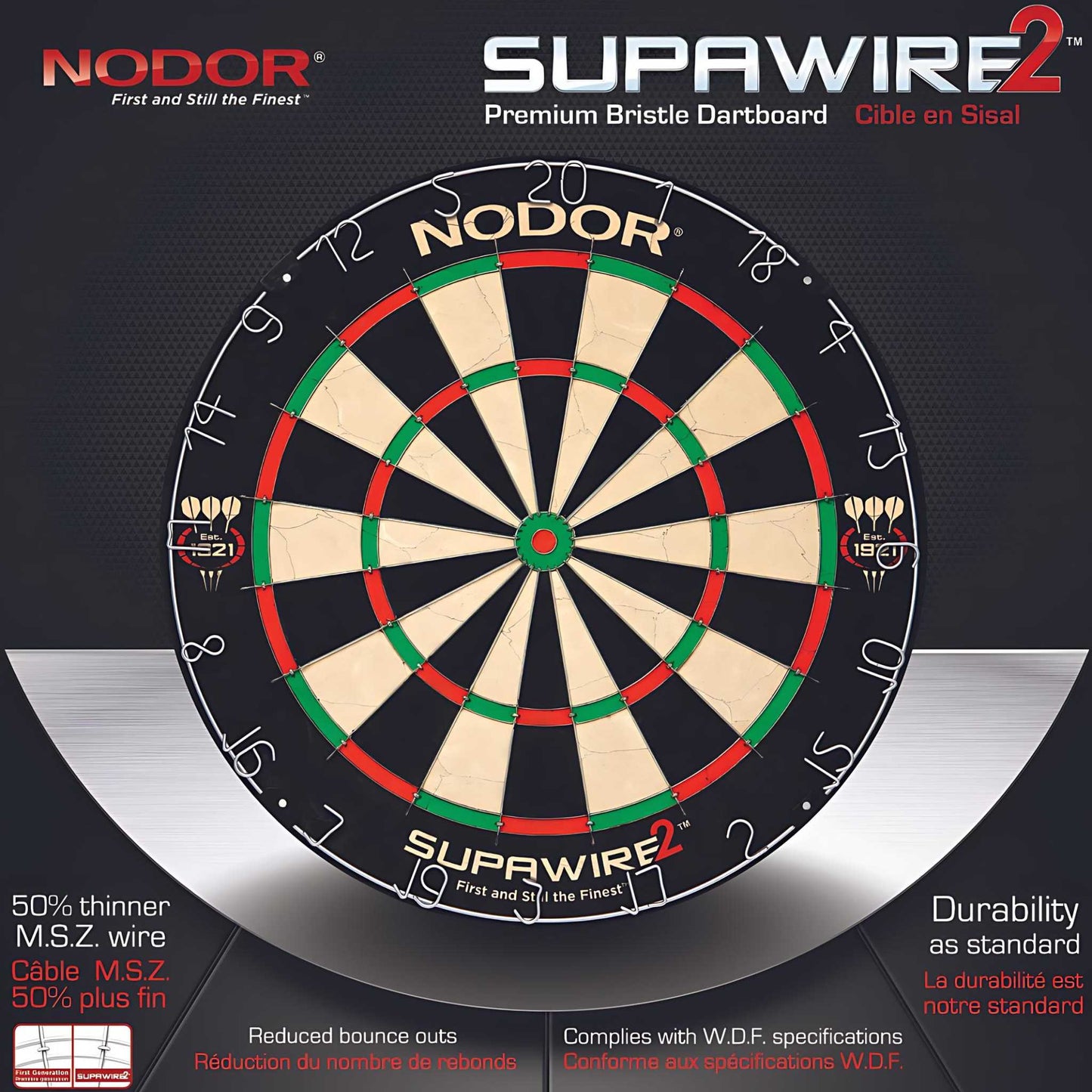 Nodor® SupaWire 2 Dartboard Combo Set