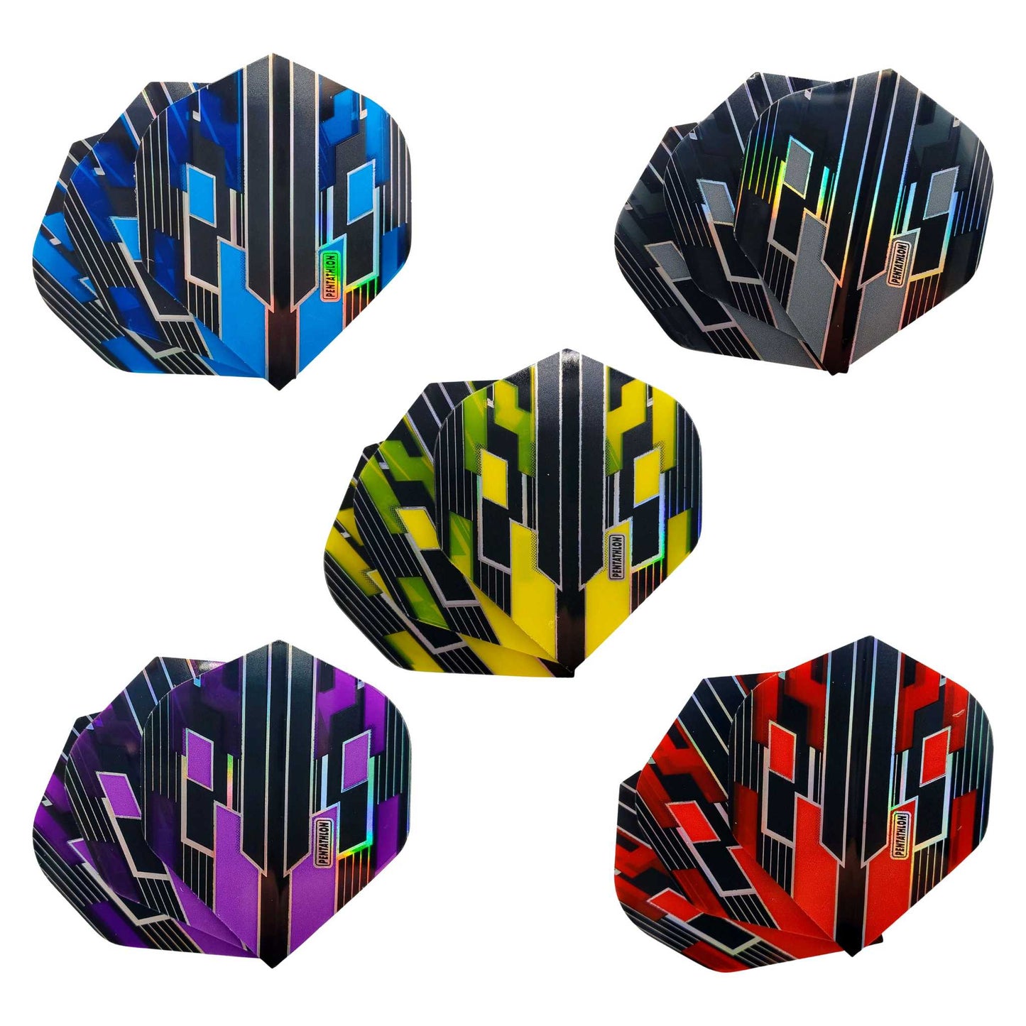 Swiftflyte™ Pentathlon Shimmer Standard Hologram Dart Flights