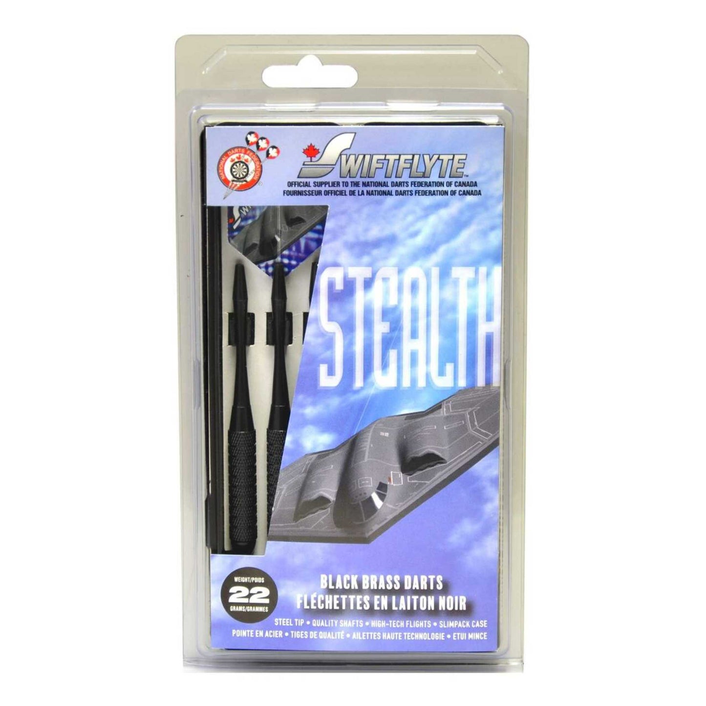 Swiftflyte Stealth Black Brass Darts