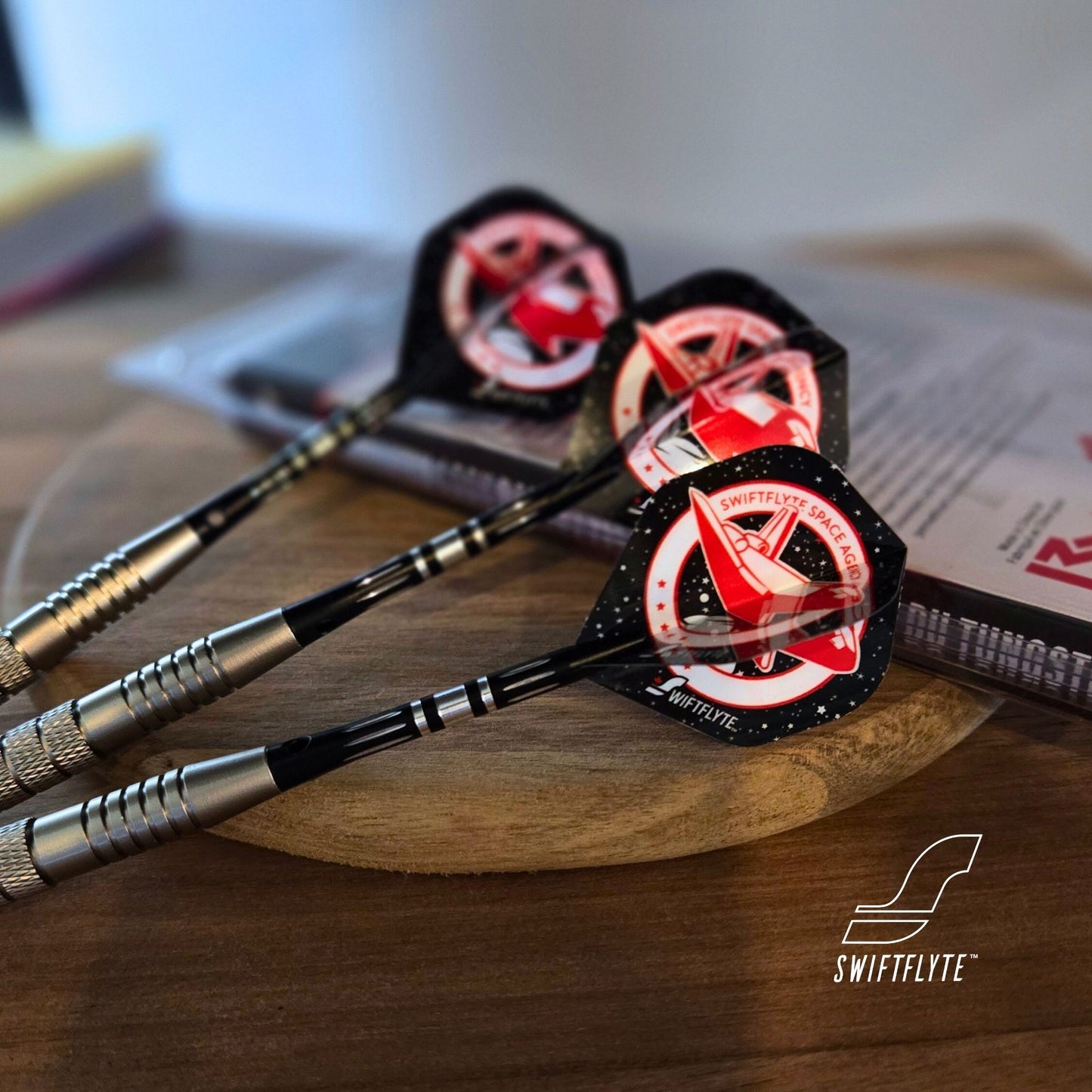 Swiftflyte™ Rocket Tungsten-Look Dart Set, Extra Set of Flights & Shafts