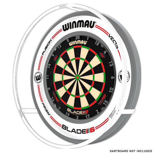 WinmauĀ® Plasma Ice Dartboard Light & Pro-Line Original White Surround Bundle