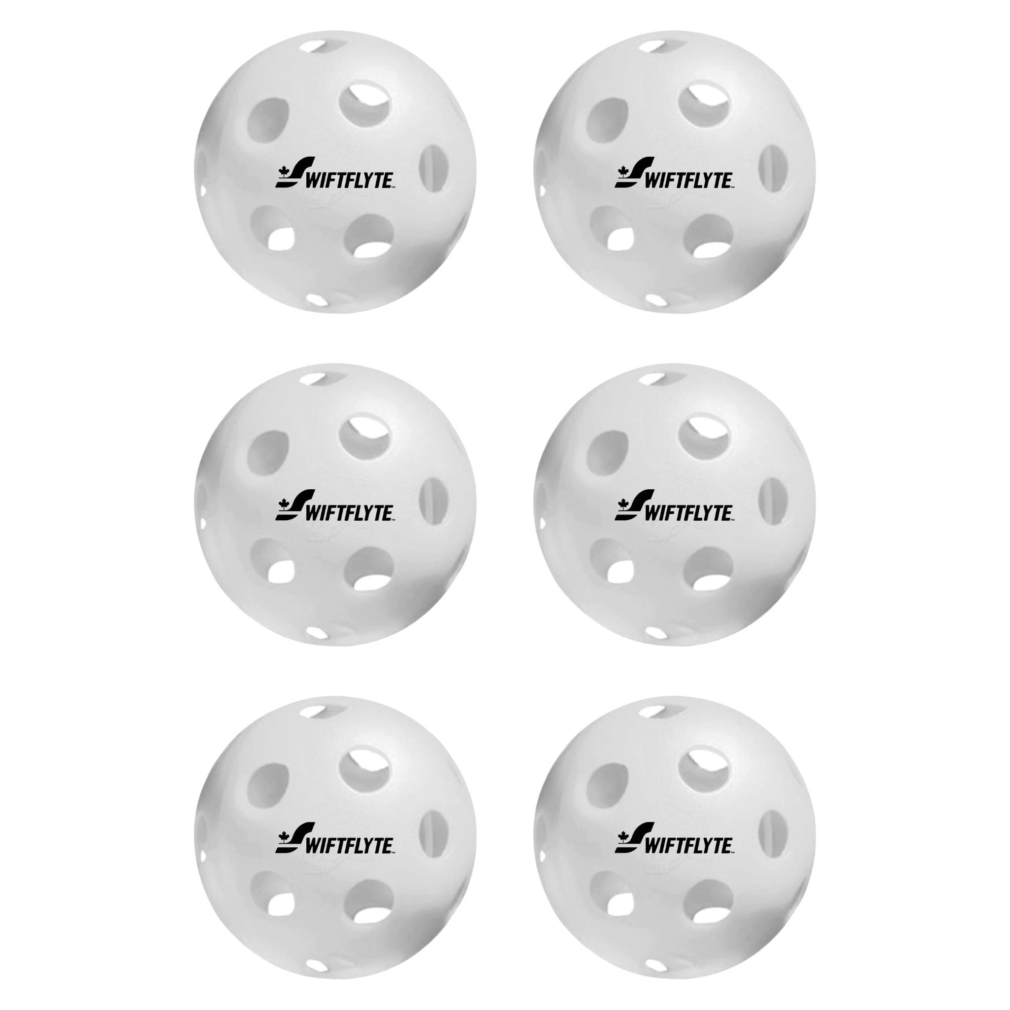 Swiftflyte Indoor Pickleballs 6-Pack - 72mm USAPA Approved