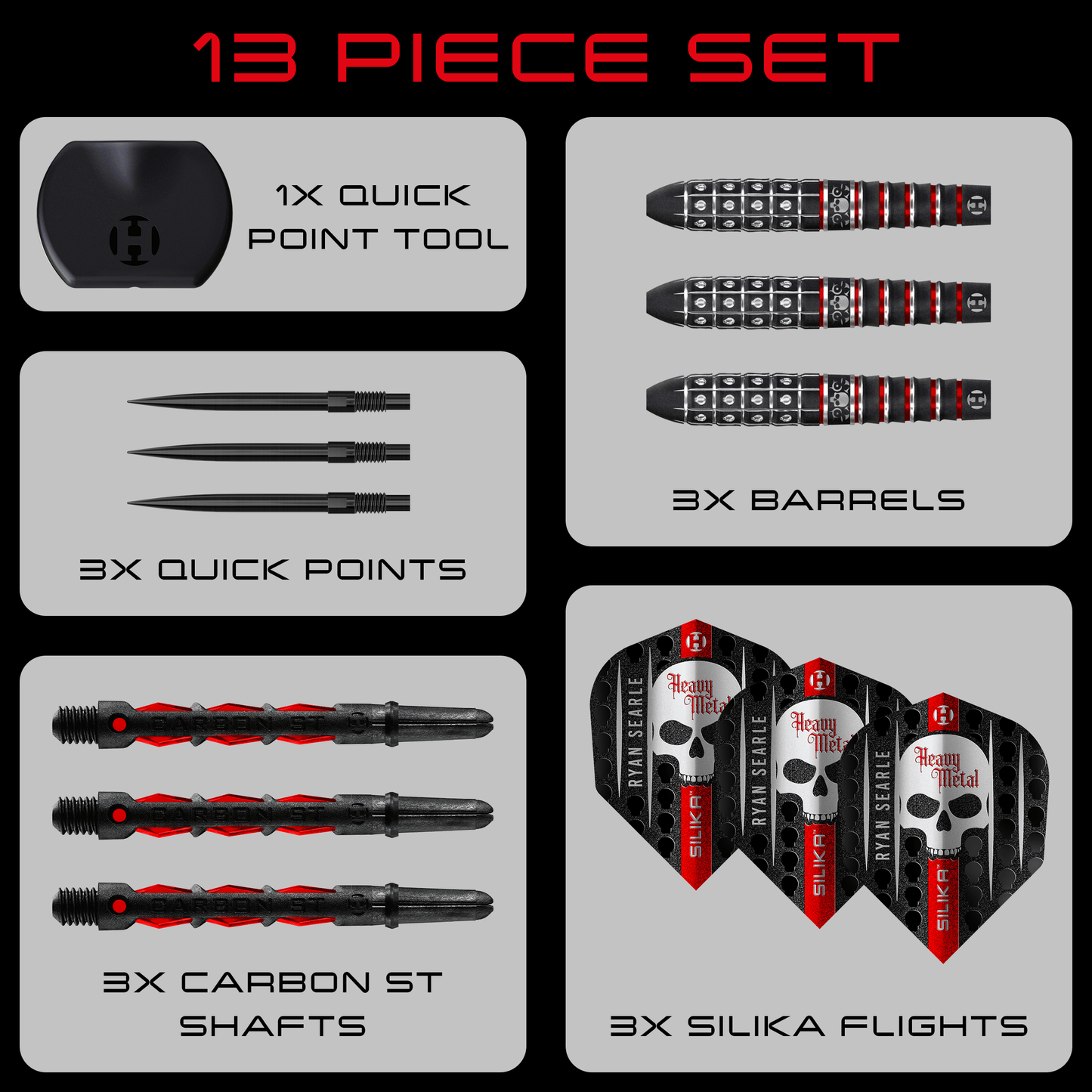 Harrows Ryan Searle 90% Tungsten Series 3 Quick Point Darts