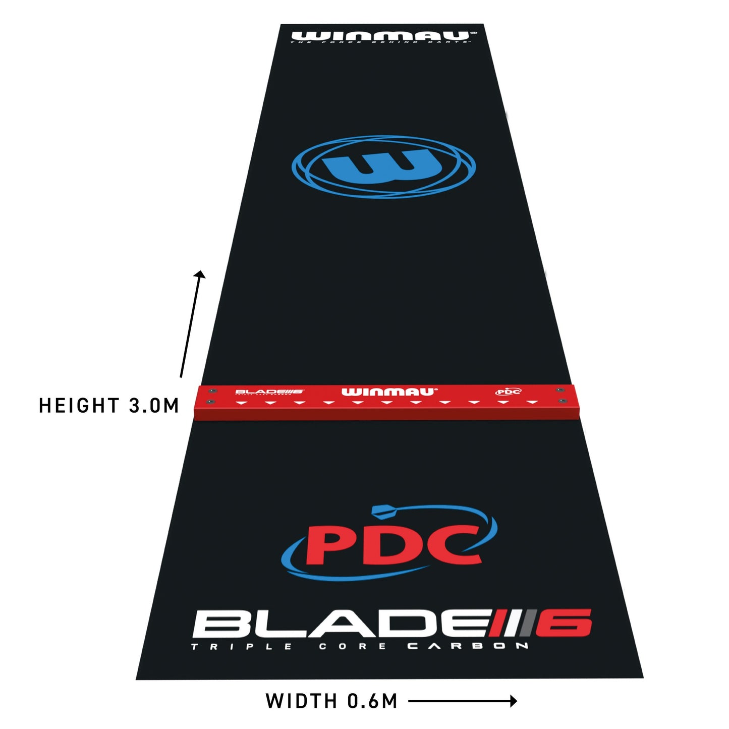 Winmau® Pro Zone Precision PVC Dart Mat & Integrated Oche