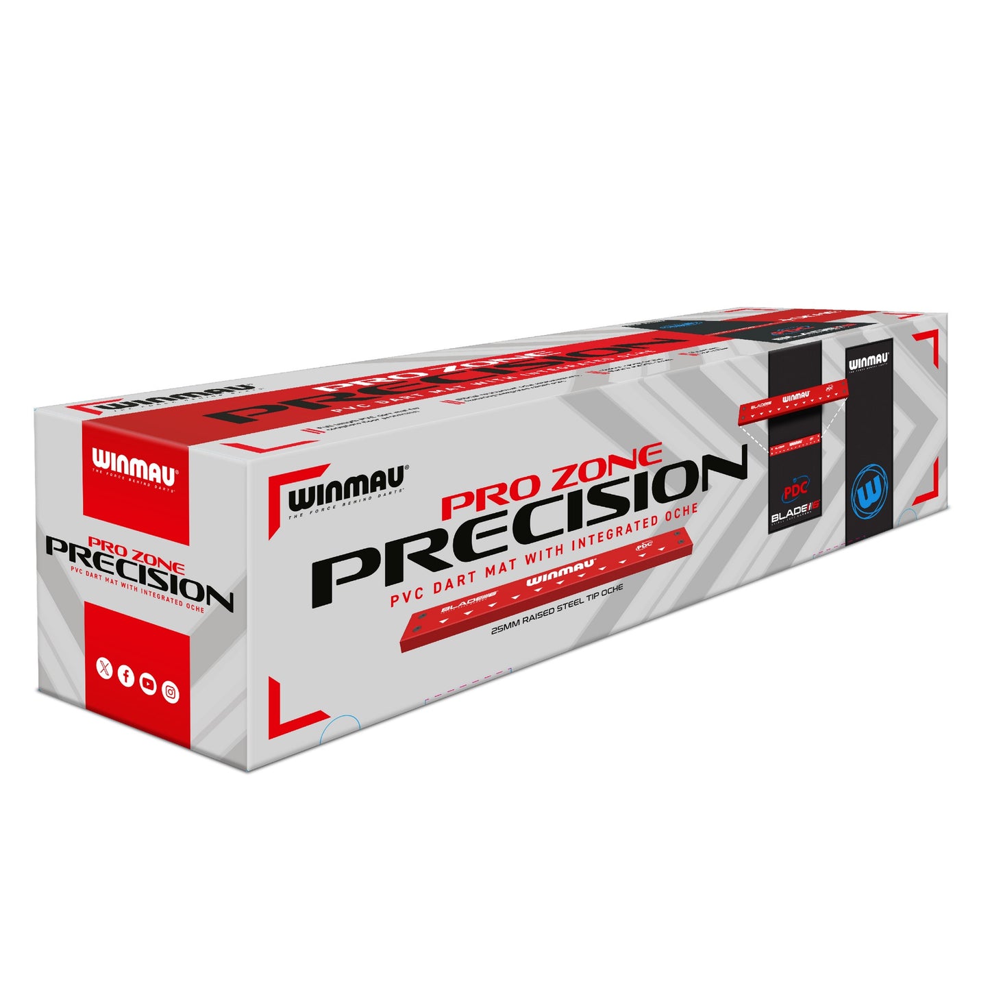 Winmau® Pro Zone Precision PVC Dart Mat & Integrated Oche