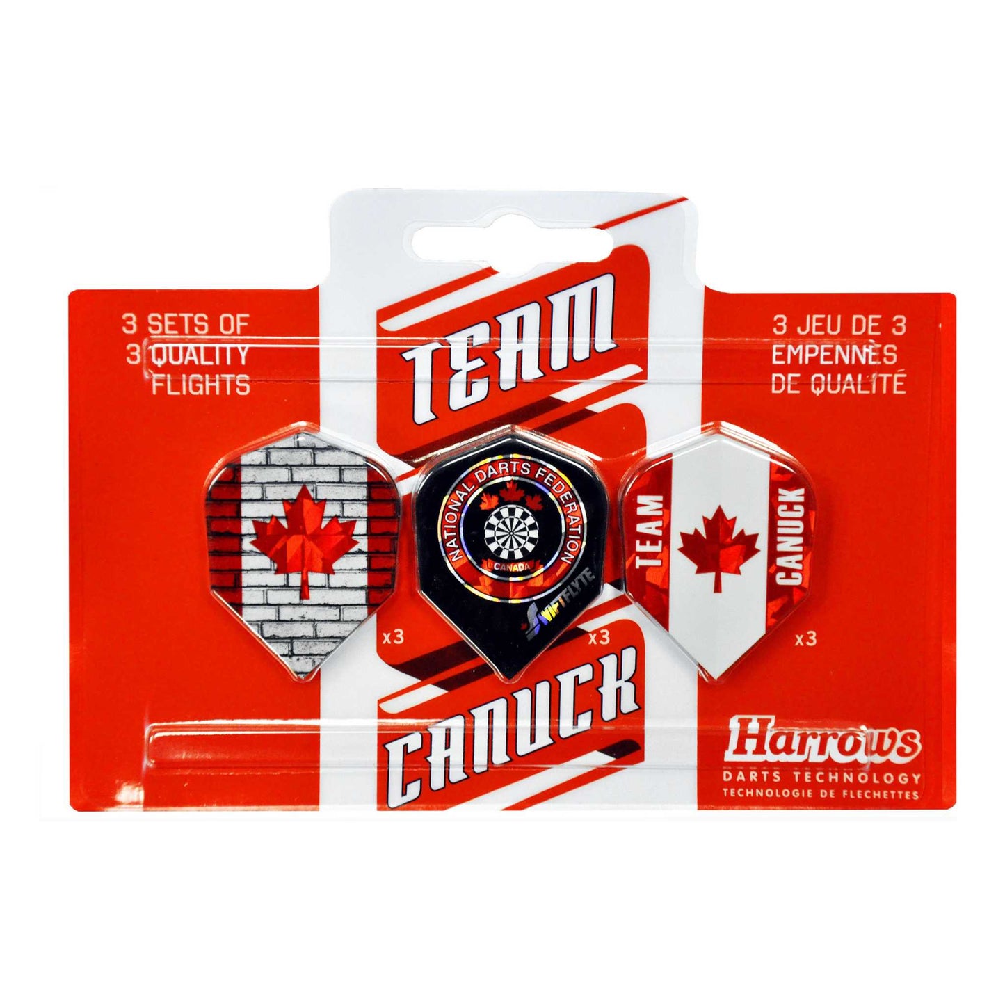 Harrows Team Canuck Dart Flights