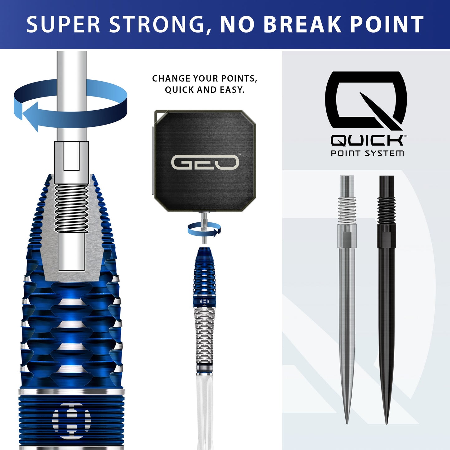 Harrows Geo 90% Tungsten Quick Point Darts