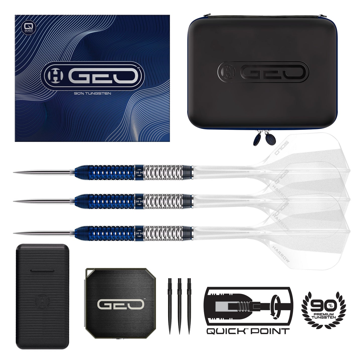 Harrows Geo 90% Tungsten Quick Point Darts