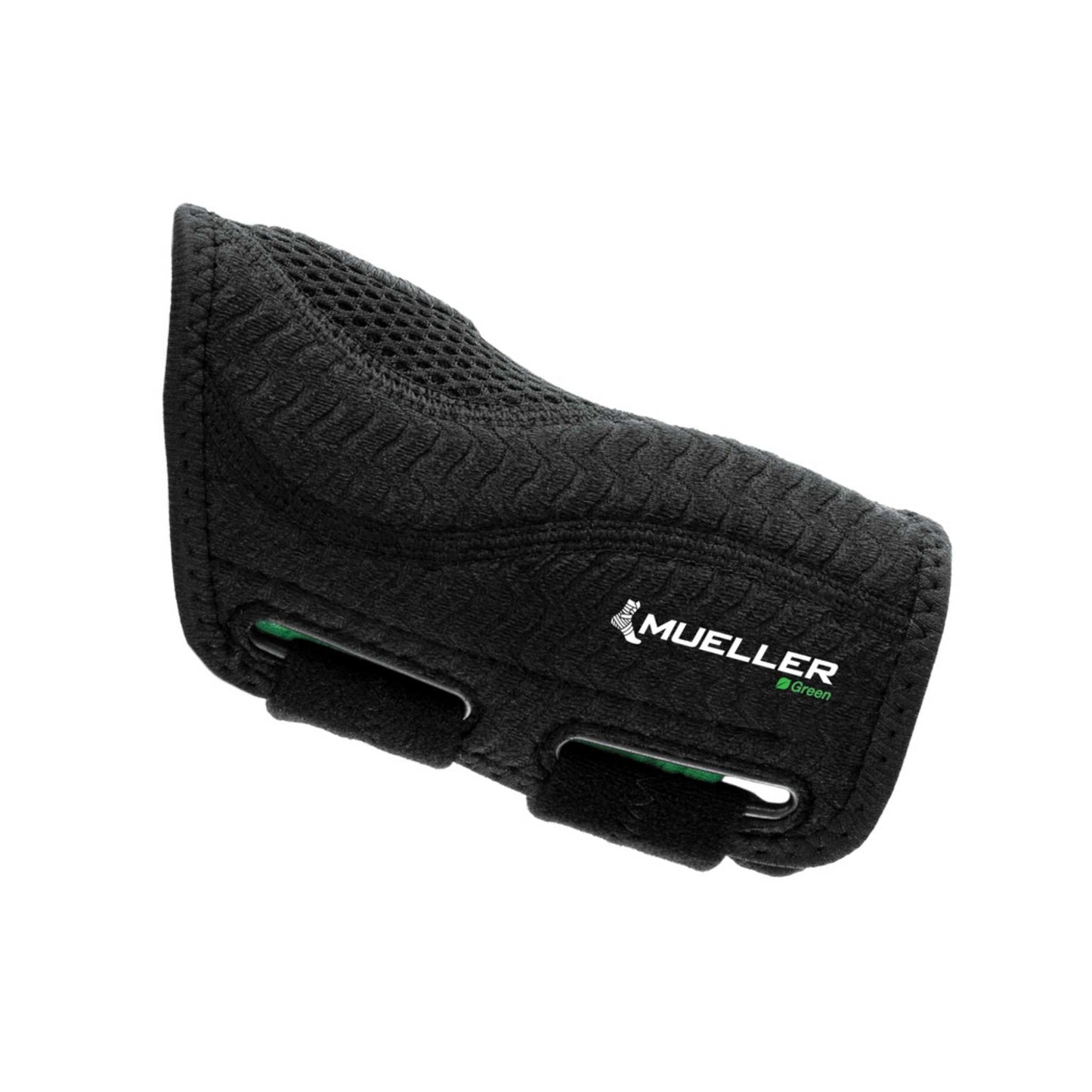 Mueller® Green Fitted Wrist Brace, Left Hand, Unisex, One Size Fits Most - Black