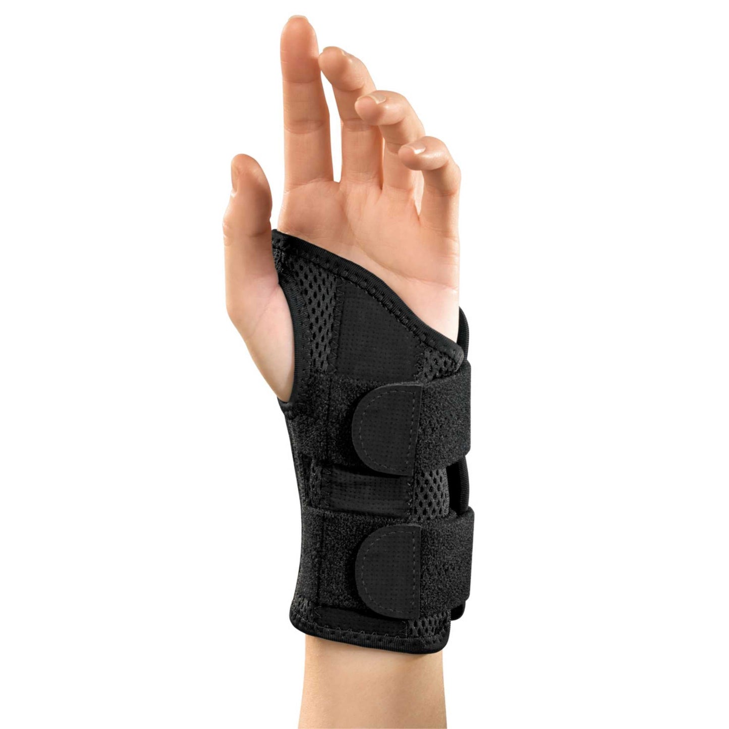 Mueller® Green Fitted Wrist Brace, Left Hand, Unisex, One Size Fits Most - Black