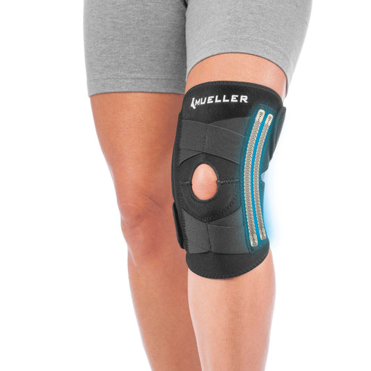 MuellerĀ® Self-Adjusting Knee Stabilizer, Unisex, One Size Fits Most - Black