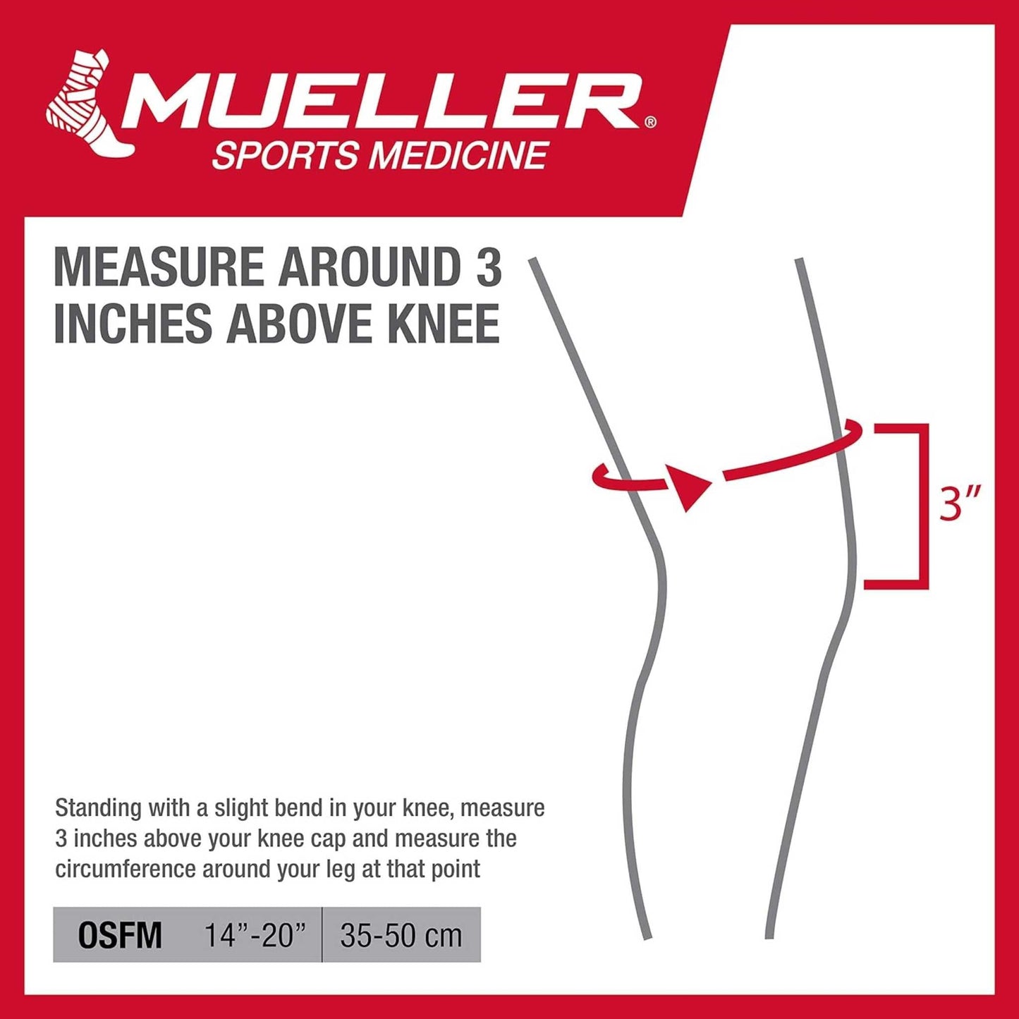 Mueller® Self-Adjusting Knee Stabilizer, Unisex, One Size Fits Most - Black