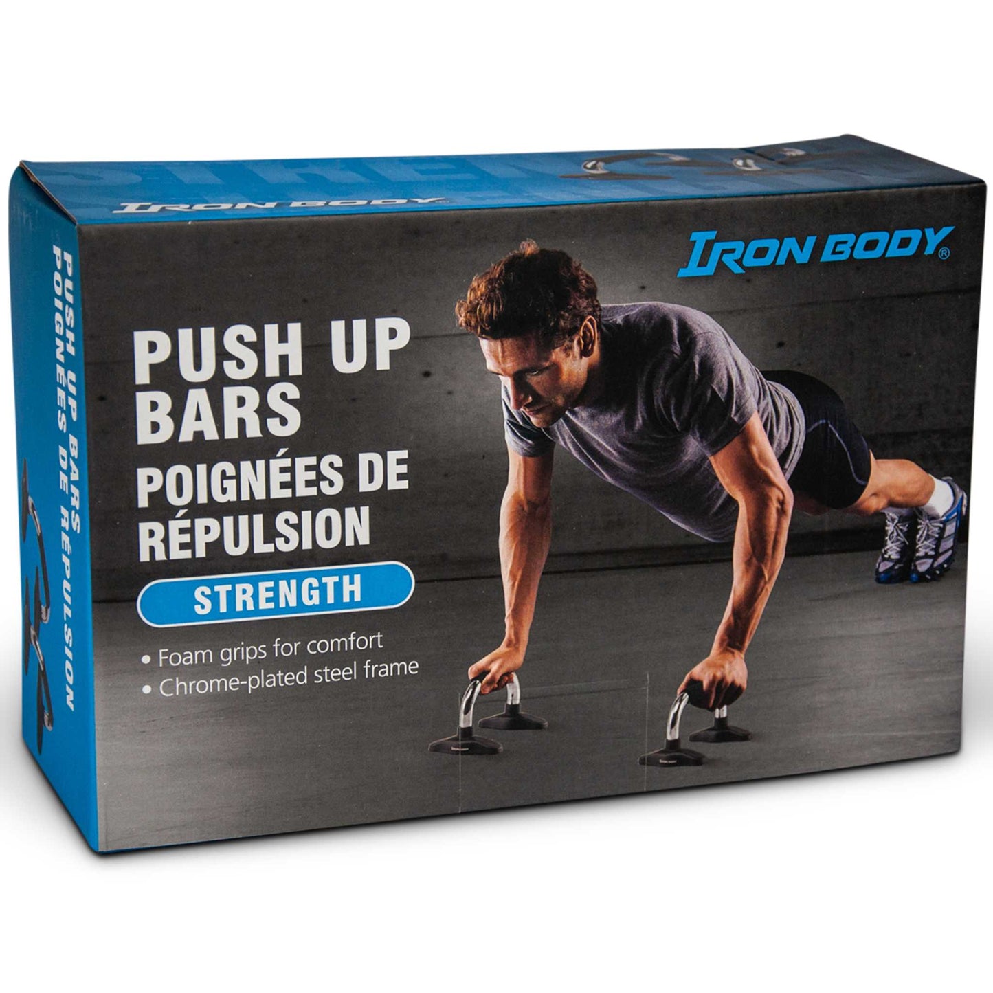 Chrome-Plated Push-Up Bars, Non-Slip