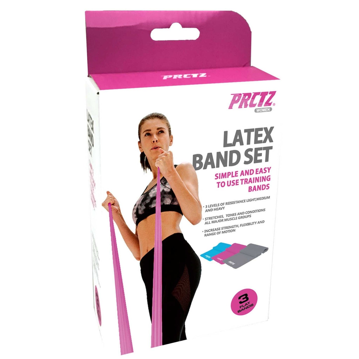 Resistance Band Set, Includes Light, Medium and Heavy Resistance Bands
