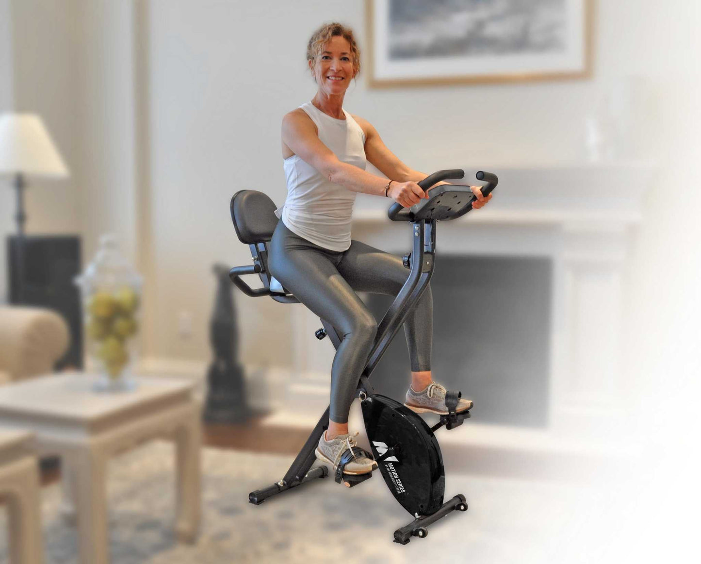 Motion Series C4 Folding Exercise Bike, Compact Indoor X-Bike