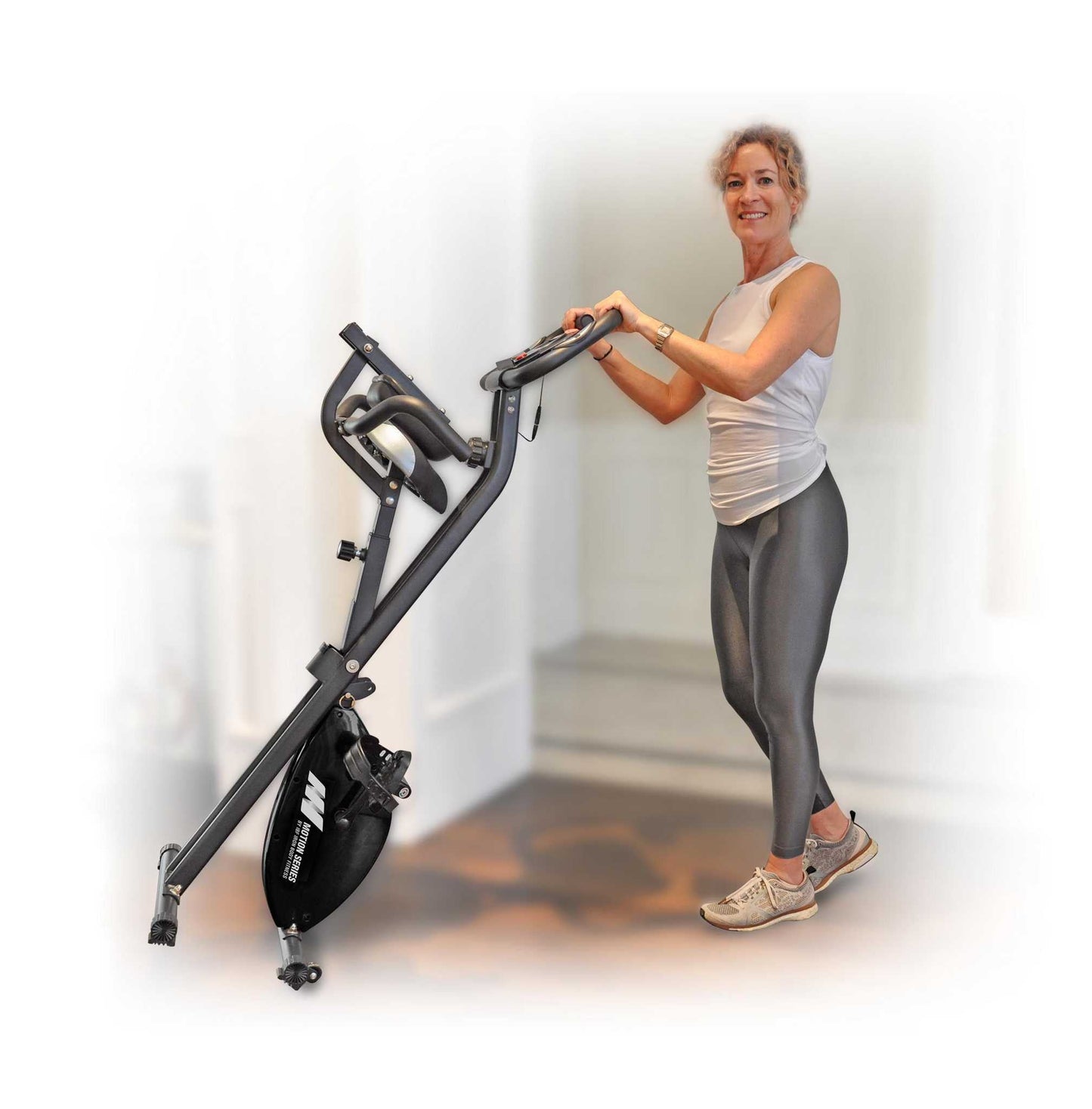 Motion Series C4 Folding Exercise Bike, Compact Indoor X-Bike