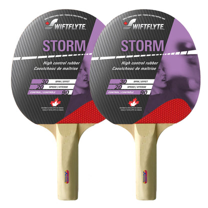 Swiftflyte™  Storm 2-Player Table Tennis Racket & Ball Set