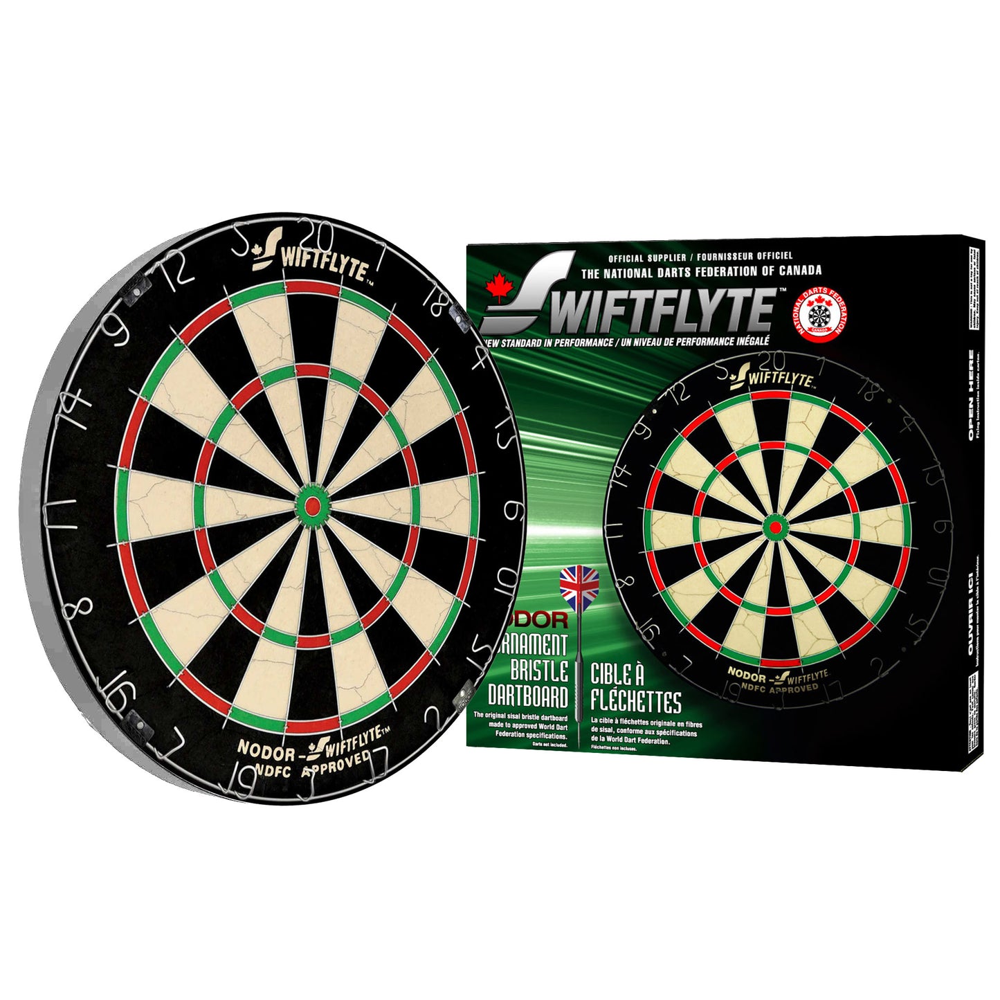 Swiftflyte™ Nodor® Tournament Bristle Dartboard