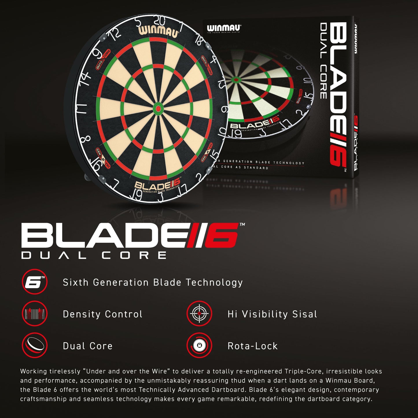 Winmau® Blade 6 Dual Core Dartboard