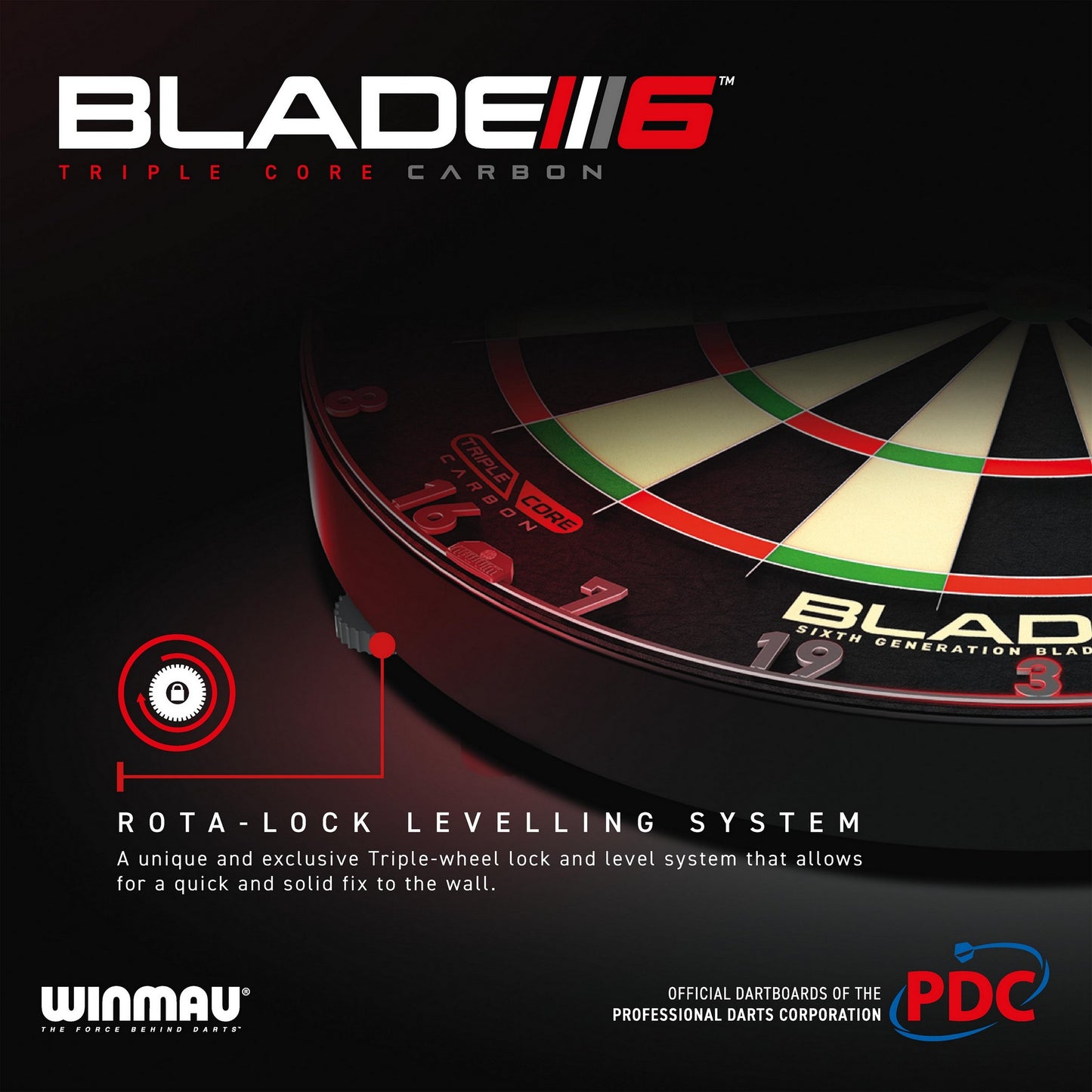 Winmau® Blade 6 Triple Core Carbon Dartboard