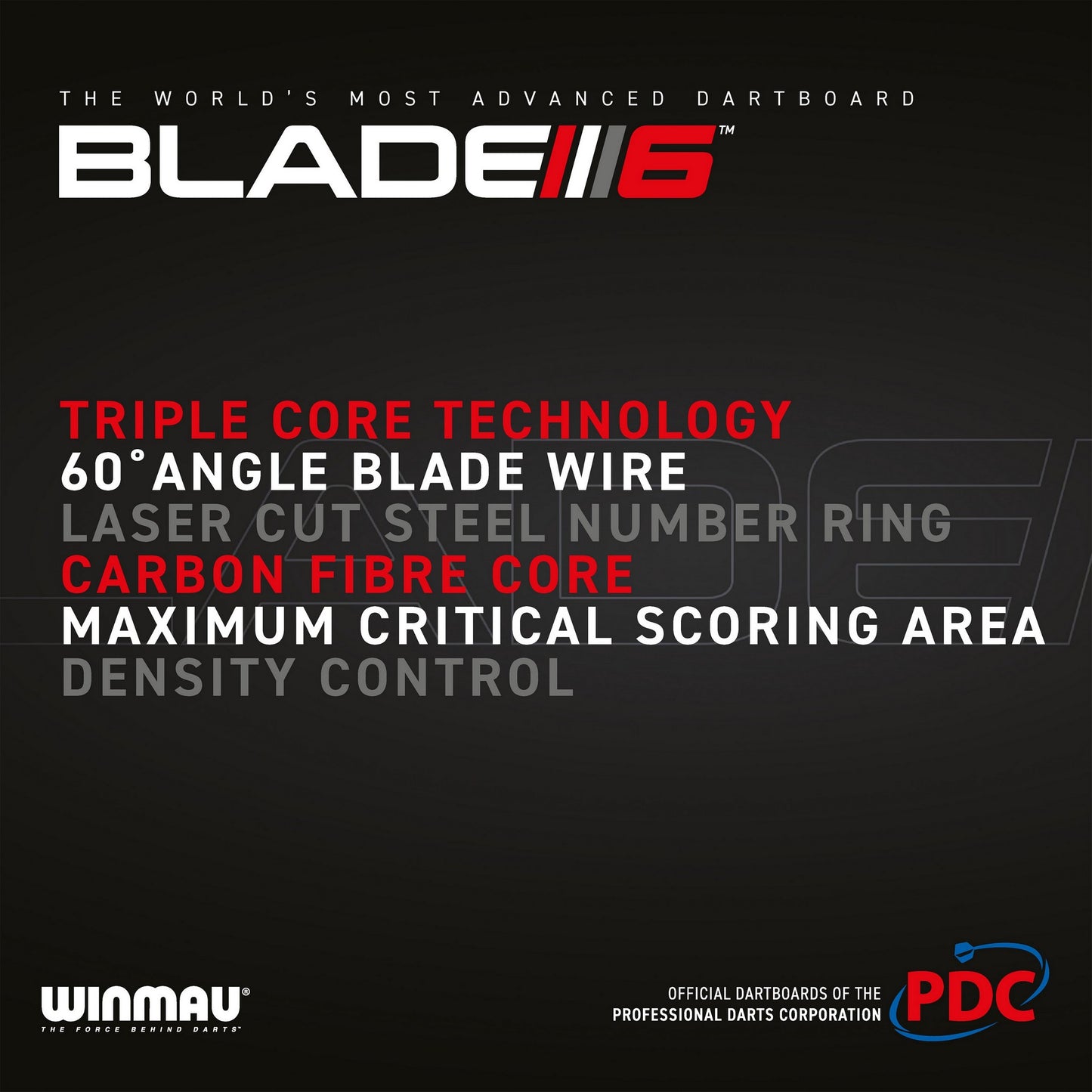 Winmau® Blade 6 Triple Core Carbon Dartboard