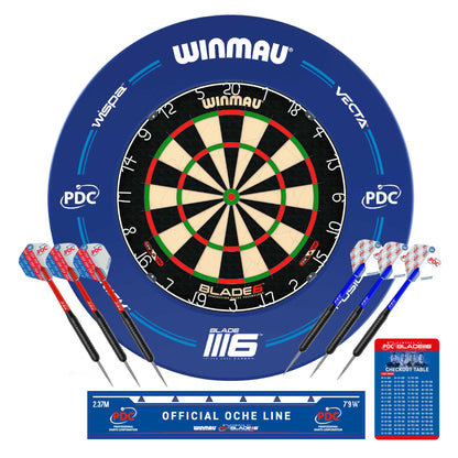 Winmau® PDC Surround, Blade 6 Dartboard Combo Set