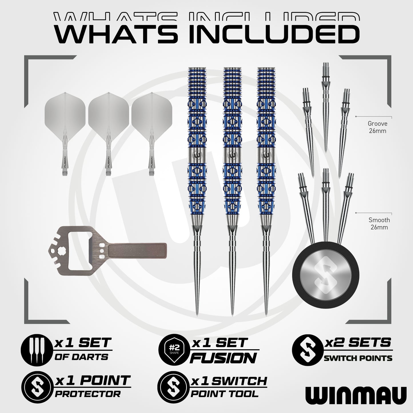 Winmau® Lunaris Switch Point 90% Tungsten Darts