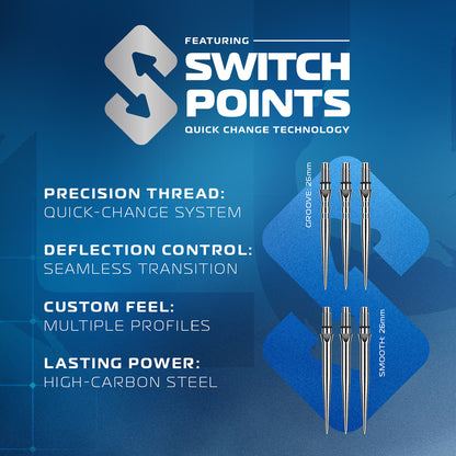 Winmau® Lunaris Switch Point 90% Tungsten Darts