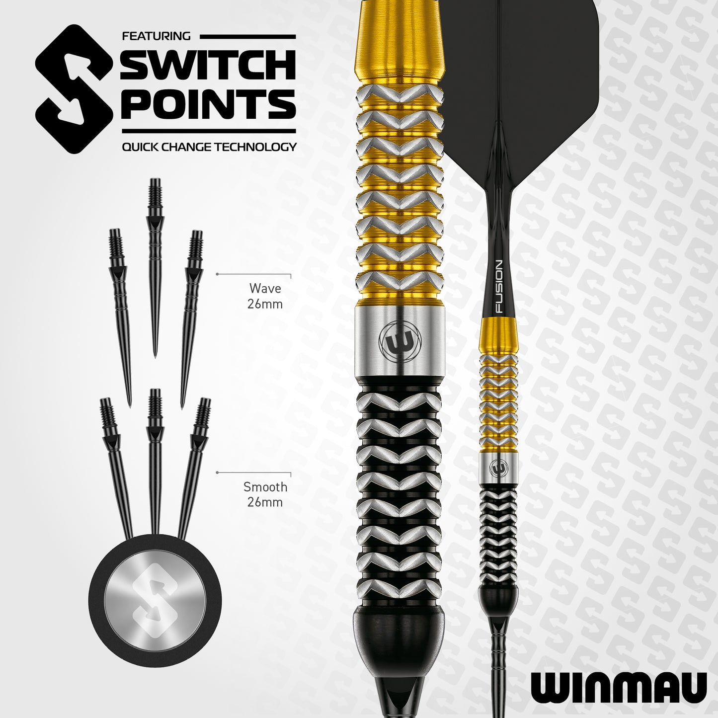 Winmau® Exion Switch Point  90% Tungsten Darts