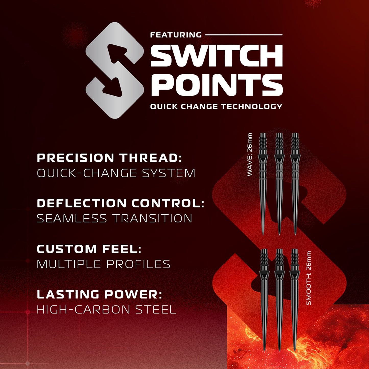 Winmau® Fornax Switch Point 90% Tungsten Darts