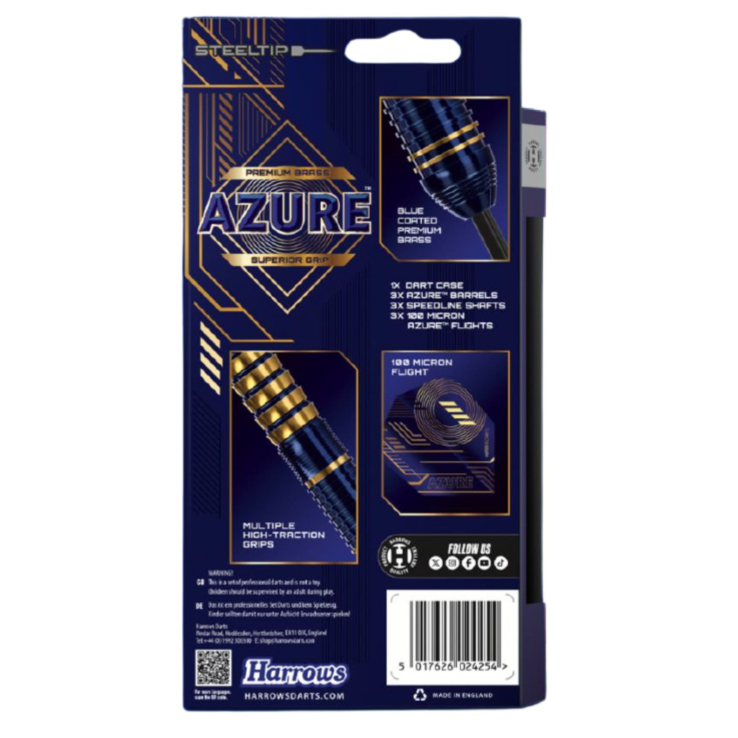 Harrows Azure Brass Darts