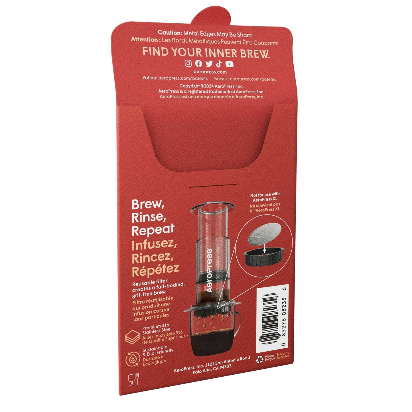 AeroPress® Stainless Steel Filter, Reusable