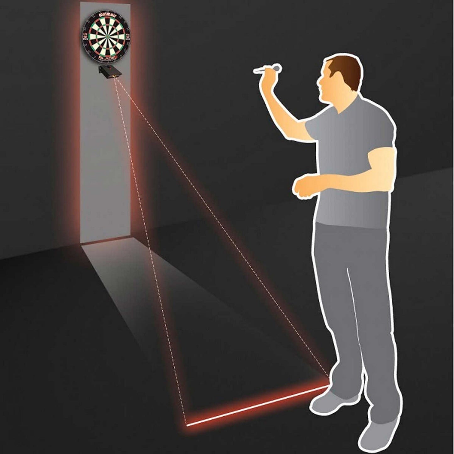 Winmau® Laser Oche Dart Throw Line