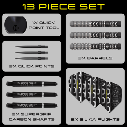 Harrows Chizzy 90% Tungsten Series 4 Quick Point Darts