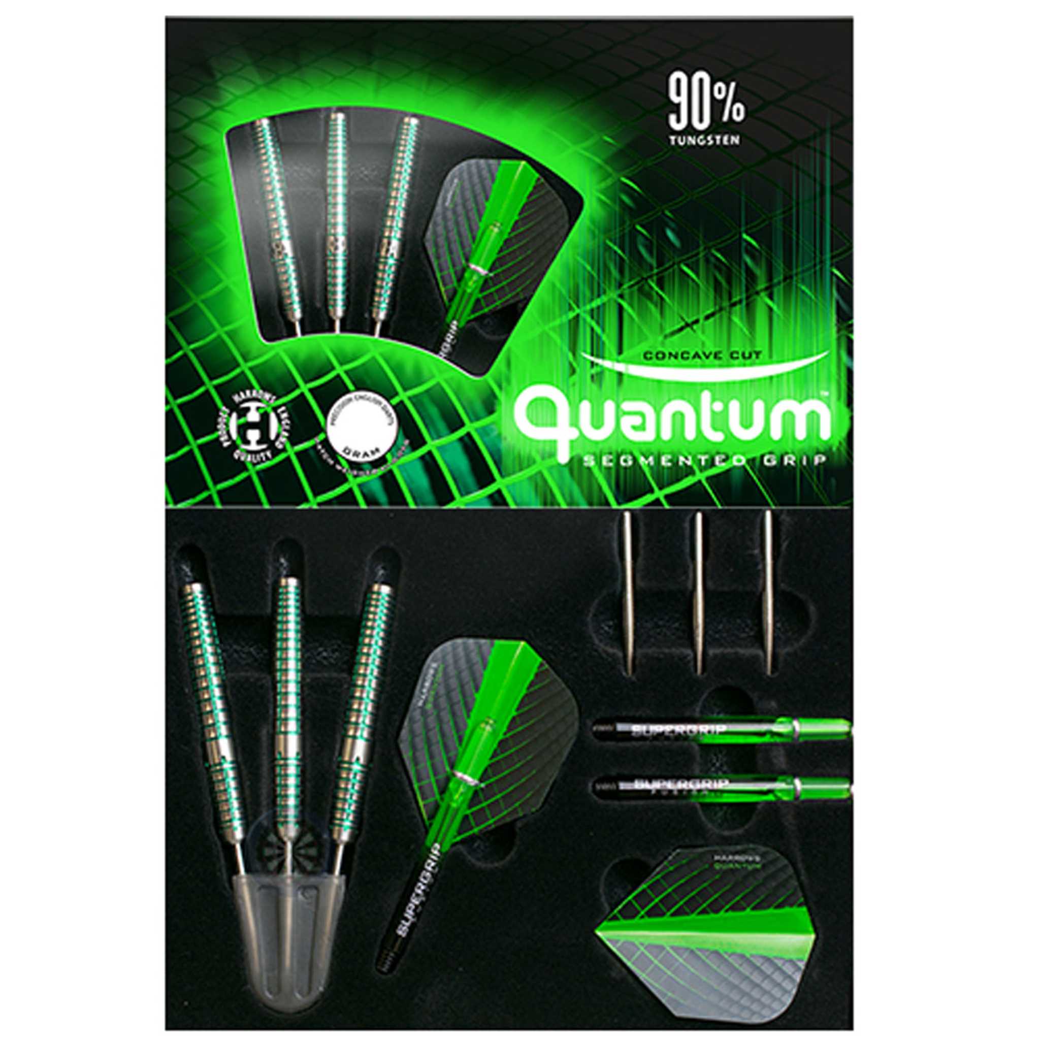 Hotsell Harrows Quantum 24g Steel Tip Darts 90% Tungsten 10833