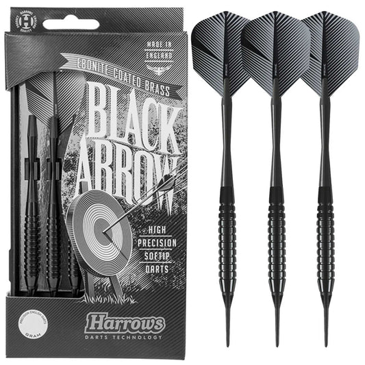 Harrows Black Arrow Brass Soft Tip Darts