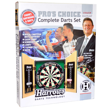 Harrows Pro's Choice Complete Cabinet, Dartboard and Darts Set