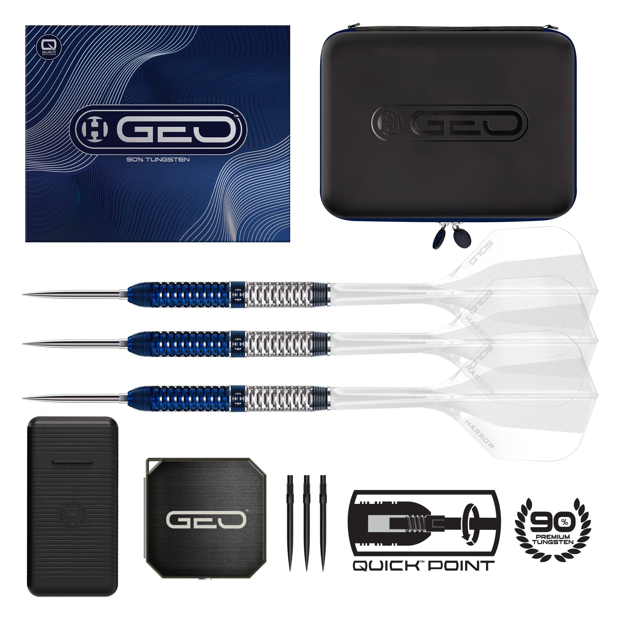 Harrows Geo 90% Tungsten Quick Point Darts – BY Group Ltd.