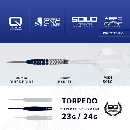 Harrows Geo 90% Tungsten Quick Point Darts