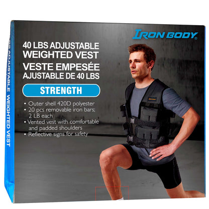 40 lb. Adjustable Weighted Vest