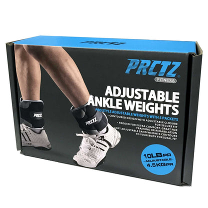 Adjustable Ankle Weights, 10 lb. Pair (2 x 5 lbs.)