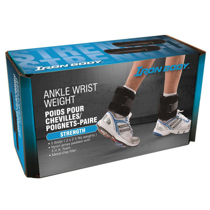 Ankle or Wrist Weights, 2 lb. (2 x 1 lb.) or 5 lb. (2 x 2.5 lbs.) Pairs