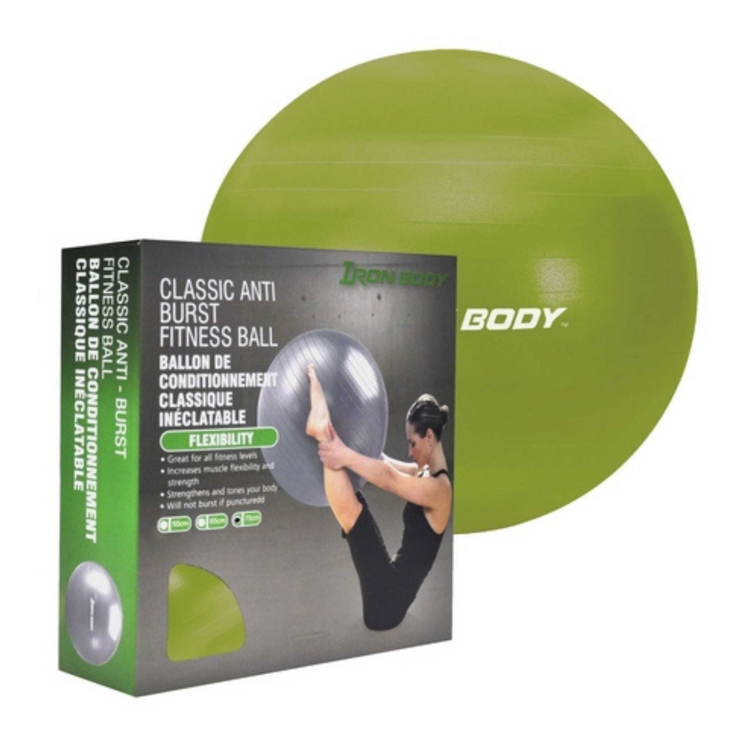 Classic Series Fitness Ball, Anti-Burst, Available in 55, 65 and 75 cm