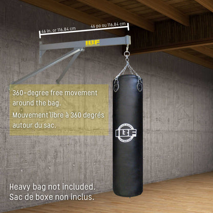IBF Commercial-Grade Heavy Bag Wall Mount - Holds 75 lb., 100 lb. or 125 lb. Punching Bag