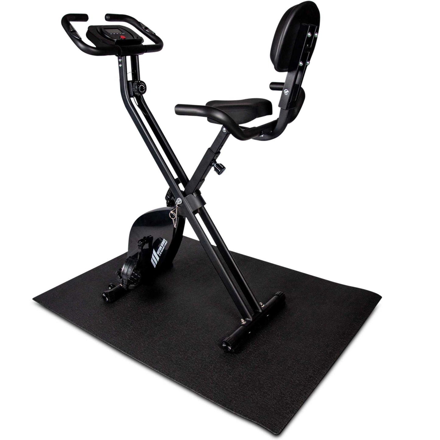 IBF Heavy-Duty Floor Mat for Exercise Bikes & Cardio Equipment, Black, 4’ x 3’