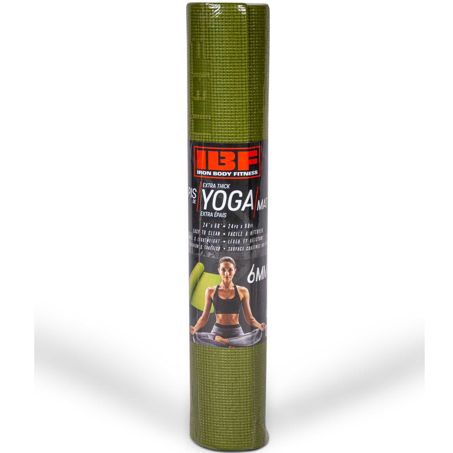 Extra-Thick Yoga Mat, 6 mm, Green